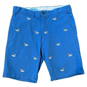 Castaway Nantucket Men’s Embroidered Sharks Shorts Size 33